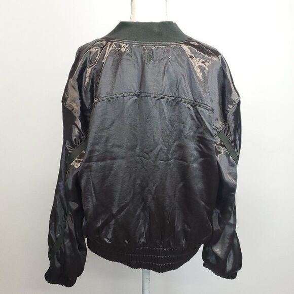 Free People Movement Relay Zip Up Satin Knit Collared Jacket - Picture 6 of 15